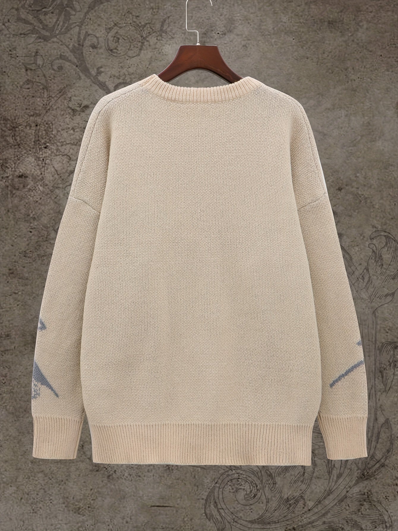  Y2K Sweater Women's Plus Graphic Print Knitted Long Sleeve