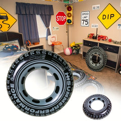 1pc PVC Inflatable Car Tire Swimming Ring for Summer Parties