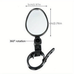 2pcs Bike Mirrors Wide angle Convex Mirror for Bicycle Flat View Mirror