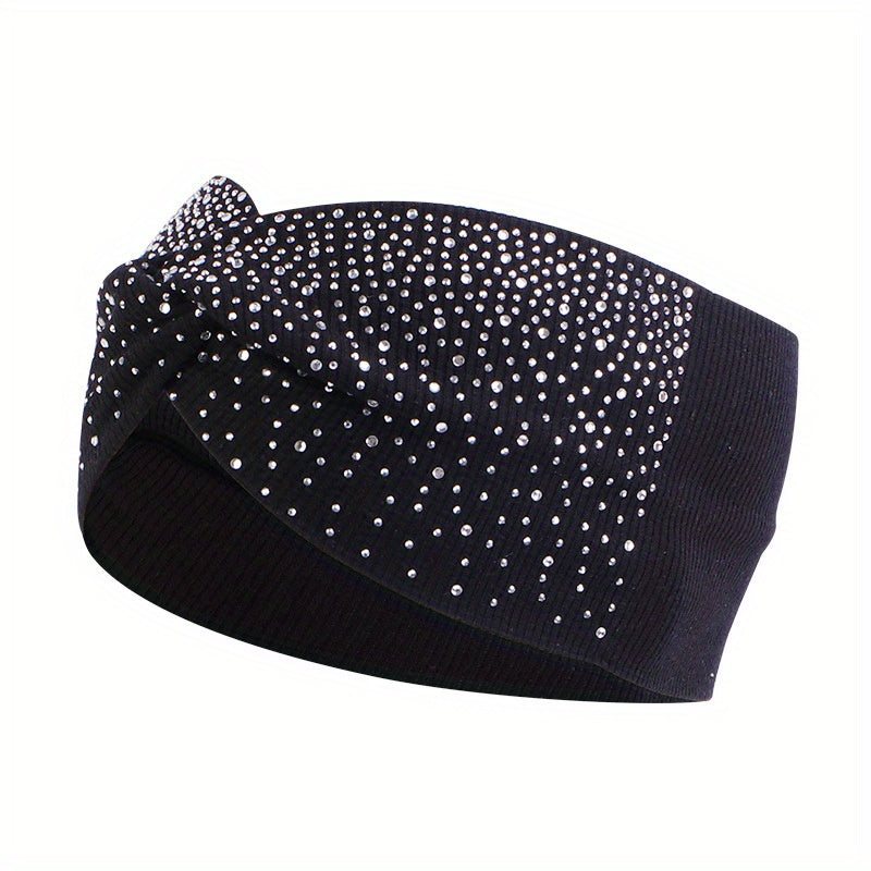 Boho Rhinestone Headband Cross Knot Hair Band Hair Accessories For Women