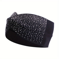Boho Rhinestone Headband Cross Knot Hair Band Hair Accessories For Women