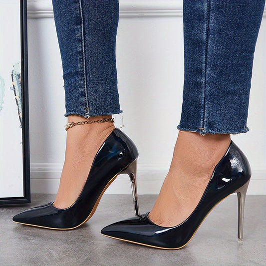 Women's Laser High Heels Slip On Stiletto Pumps