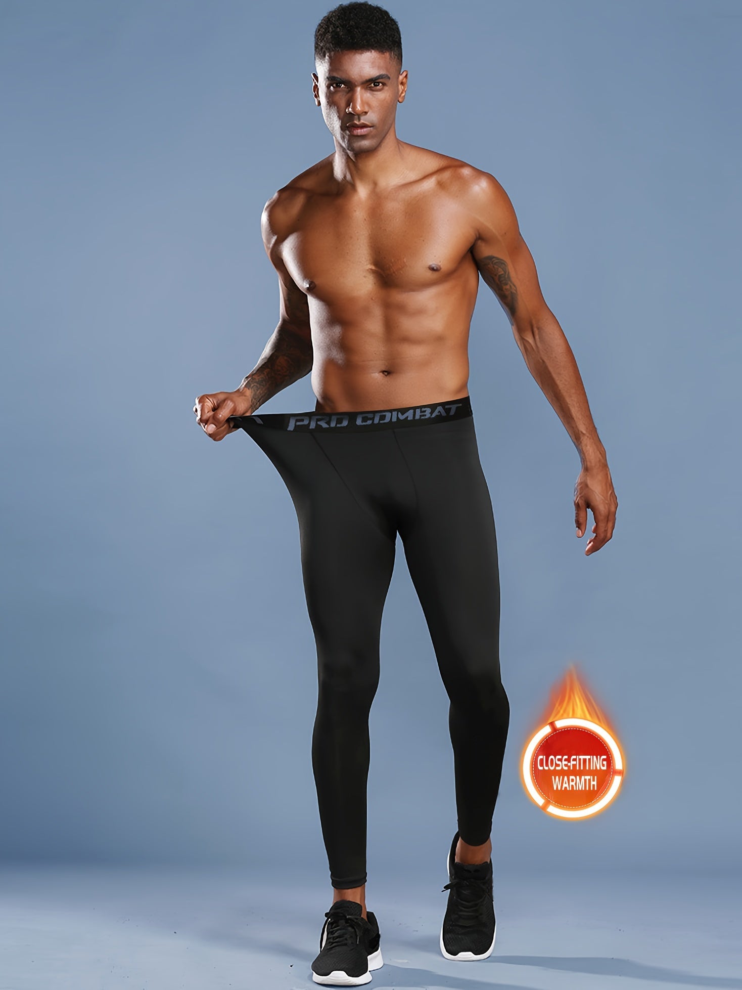 3pcs Cooling Men's Base Layer Tights for Fitness Performance