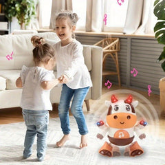 Kids Electronic Music Toy Cow with LED Lights Educational Learning Ideal