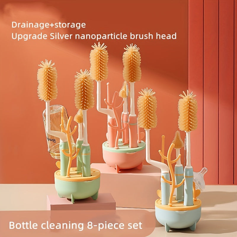 360&deg; Portable Baby Bottle Cleaning Brush Set