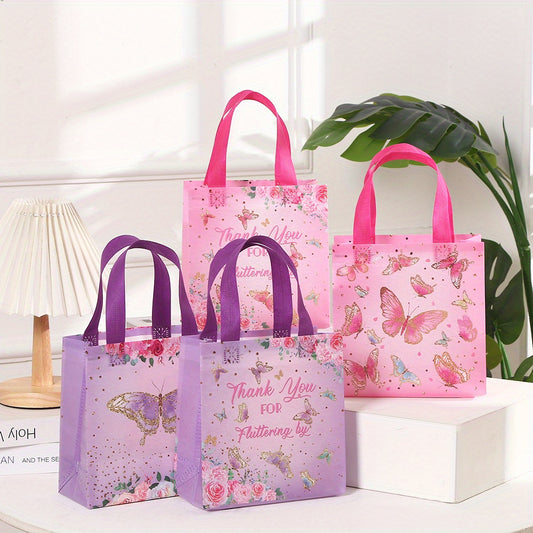 4pcs Butterfly Gift Bags for Baby Shower & Birthday