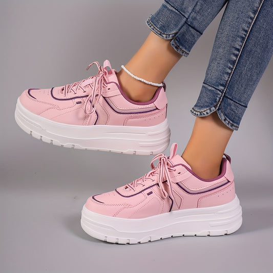 Women's Chunky Sneakers Thick Bottom Lace Up Sport Shoes