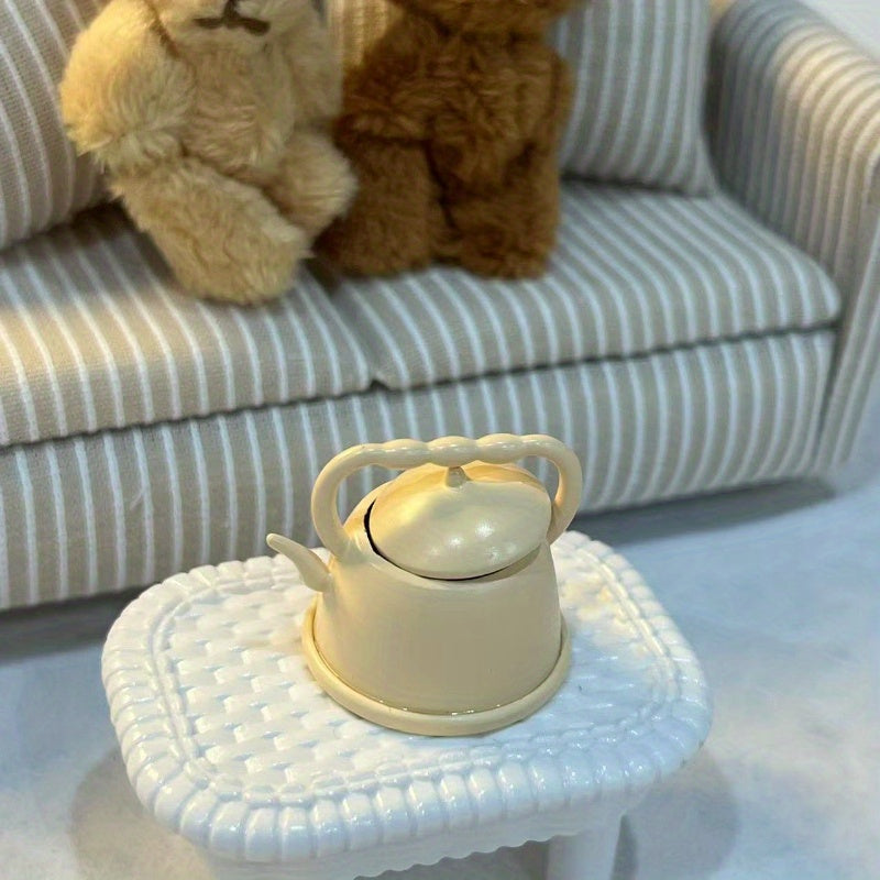 Delicate Milk Teapot for Dollhouse - Charming Miniature Decor