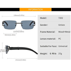 Men's Retro Casual Rimless Sunglasses