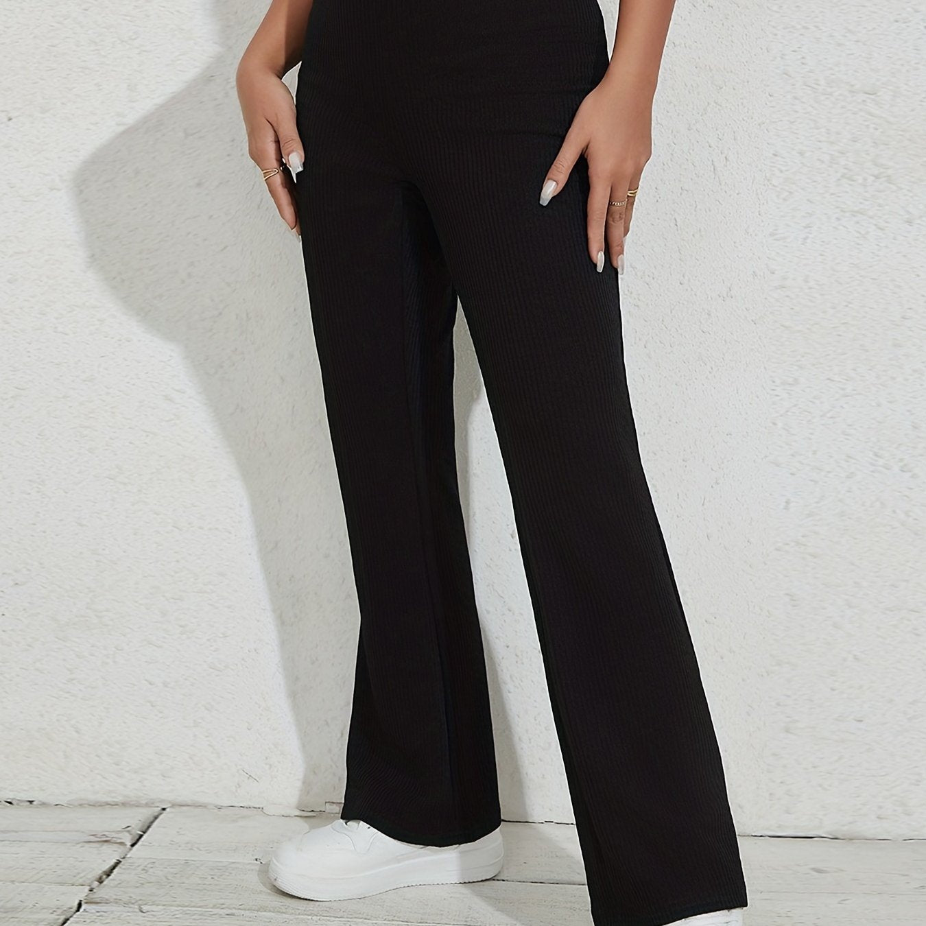 Women's High Waist Flare Pants for Spring & Summer & Fall
