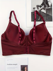 Sexy Solid Push Up Bra Comfy & Breathable Anti-sagging Everyday Bra