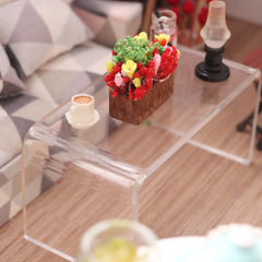 Acrylic Small Table for Dollhouse Decoration