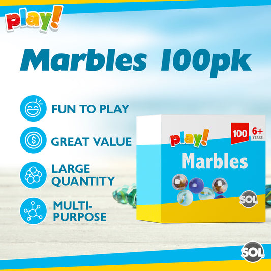 Coloured Glass Marbles Vintage Classic Kids Toys Games