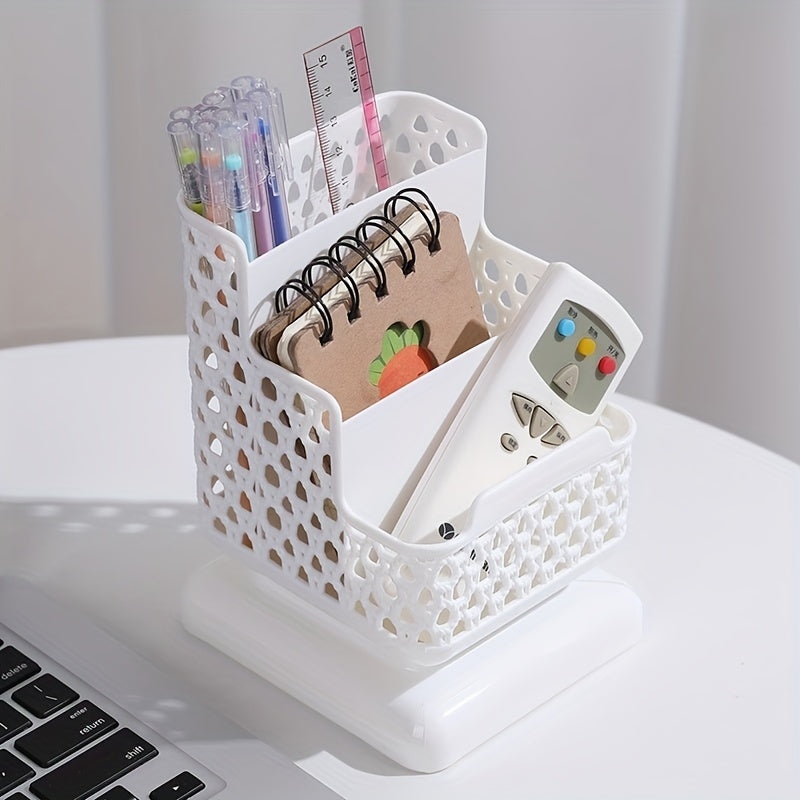 Stylish Desktop Cosmetic Storage Box with Phone Holder