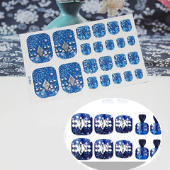 Self Adhesive Toe Nail Stickers Decals Full Wraps for Women Girls