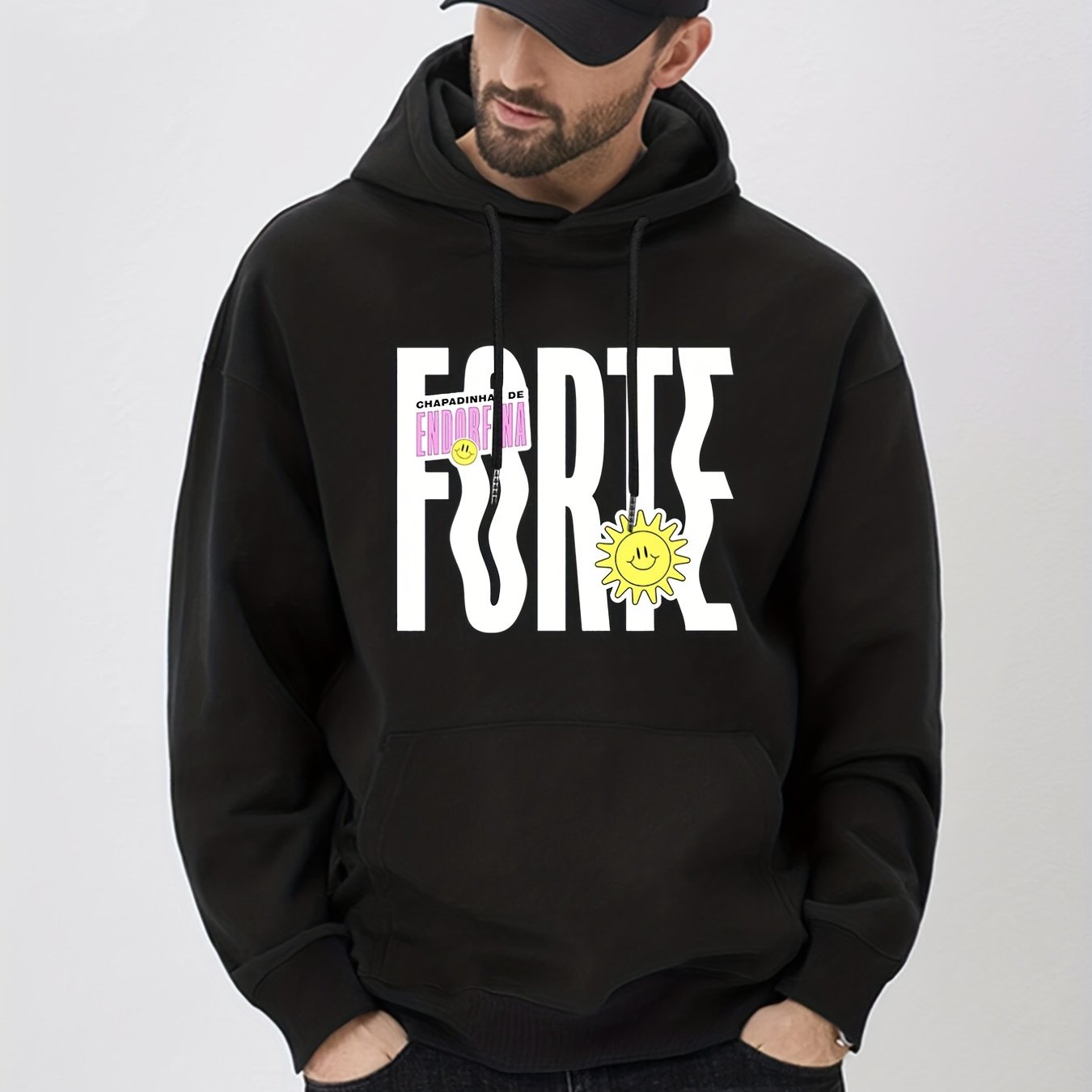 Letter Print Hoodie Hoodies For Men Men's Casual Graphic Pullover Hooded Sweatsh