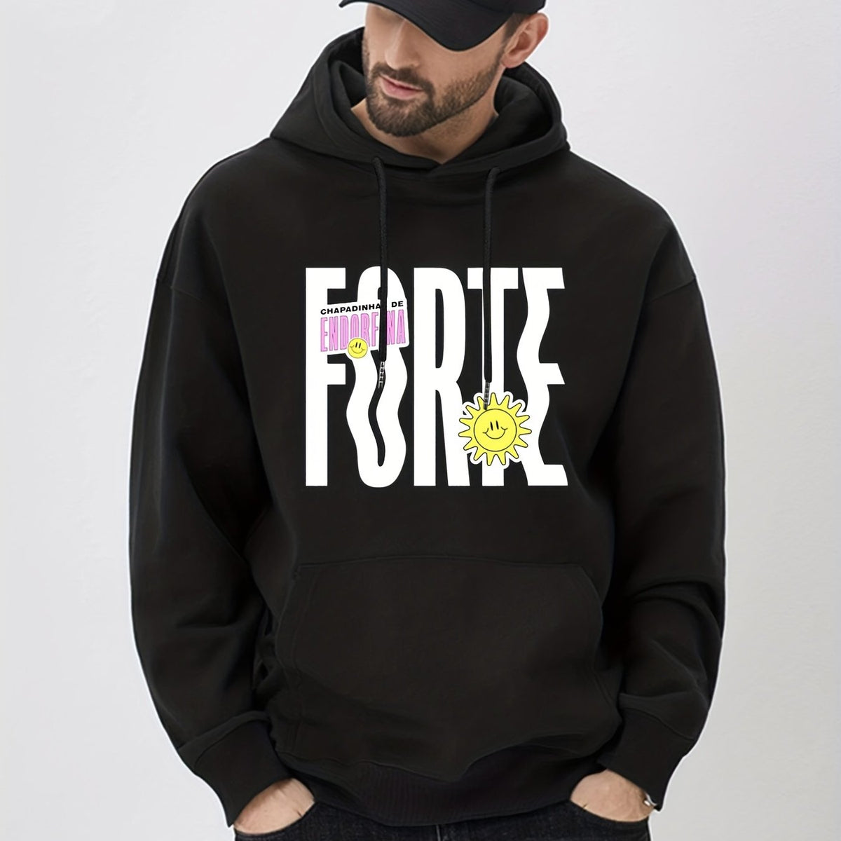 Letter Print Hoodie Hoodies For Men Men's Casual Graphic Pullover Hooded Sweatsh