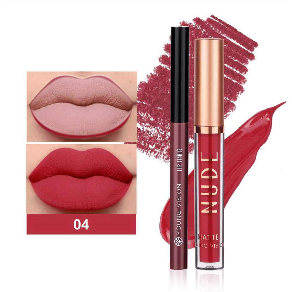 Long Lasting Matte Pearlescent Waterproof Lip Liner Non Stick Non Smudge