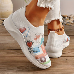 Couple Figure Graphic Athletic Sneakers for Women