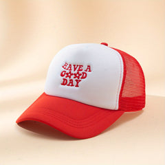 Men's Letter Embroidery Baseball Cap Mesh Breathable