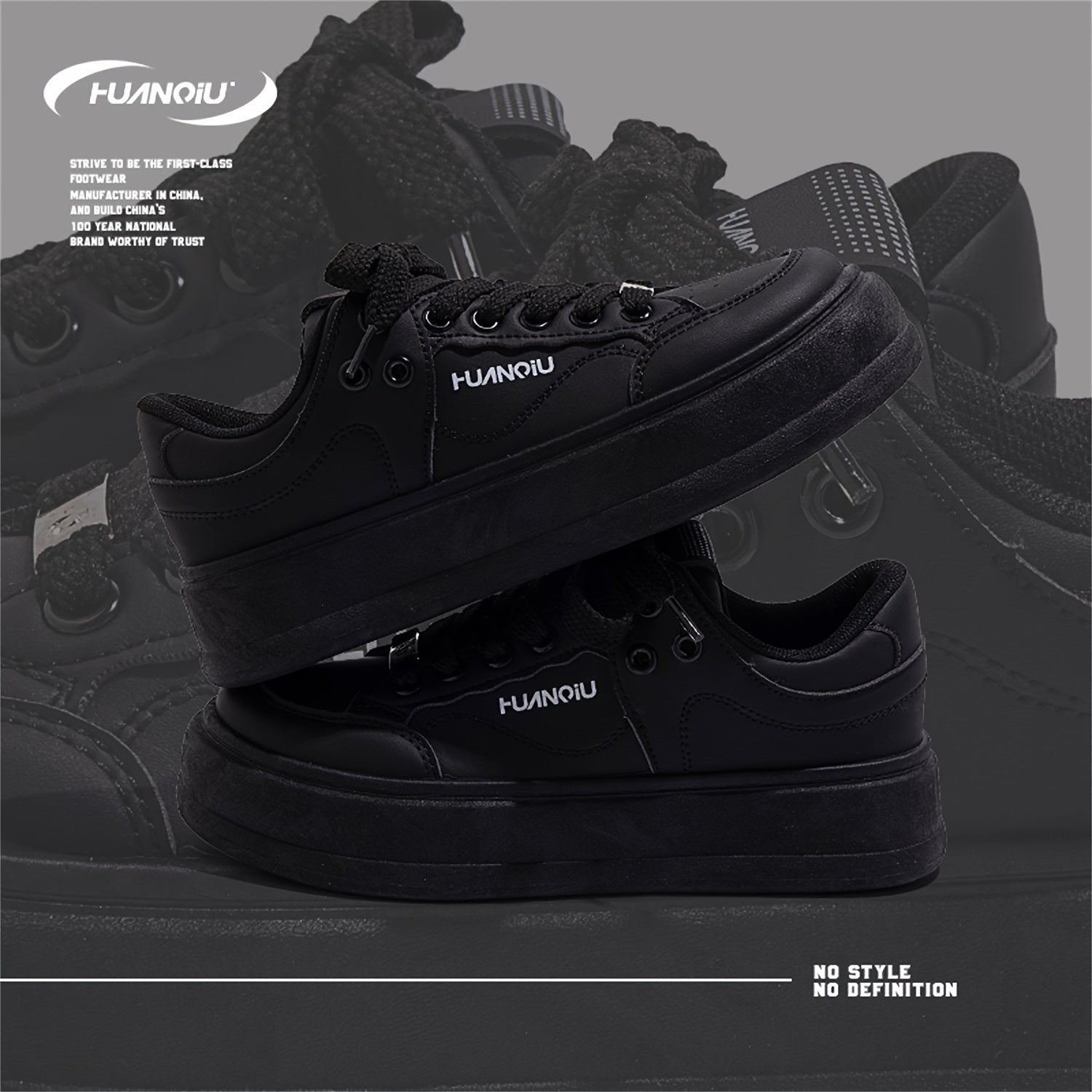 Women's Lace-up Non-slip Skate Shoes - Comfy Low Sneakers