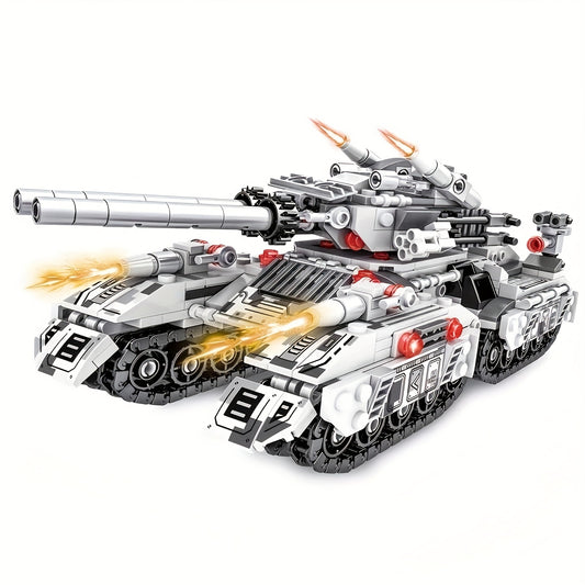 1628pcs Military Tank 8 in 1 Assembly Model High Difficulty Study Room Decor