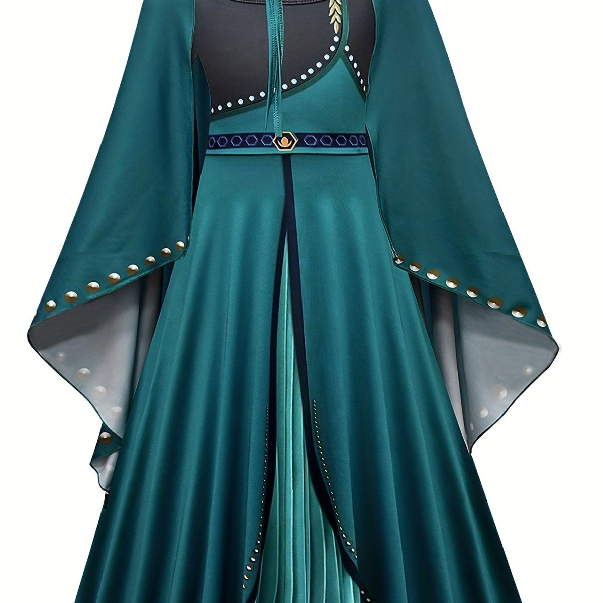 Toddler Girls Square Neck Dress With Cape Costume