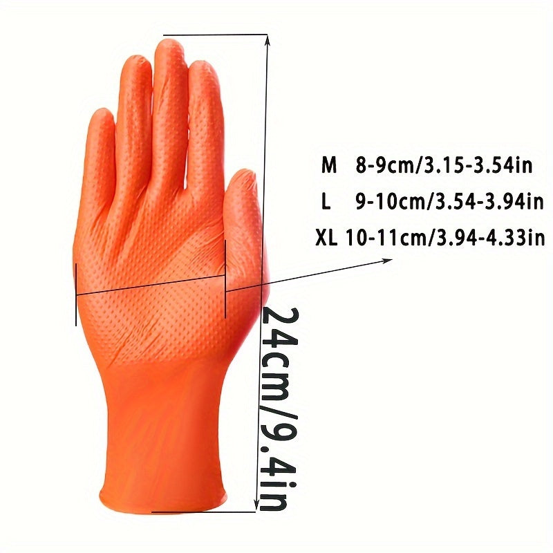 50pcs Nitrile Thickened Gloves Anti Slip Protection Industrial Production Gloves