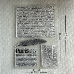 1pc Transparent TPR Silicone Seal Stamp Backgrounds