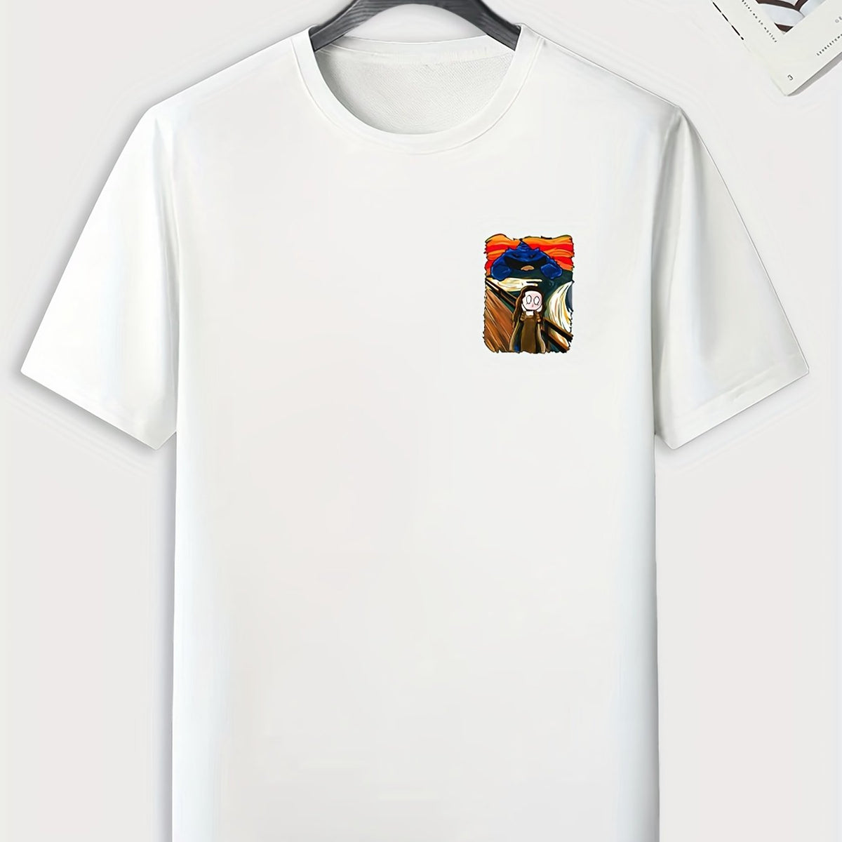 Men's Pattern Print Sports T-Shirt for Fitness Activities