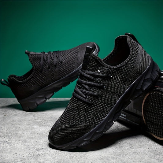 Women's Breathable Flying Woven Sneakers Lace Up Running Shoes Lightweight