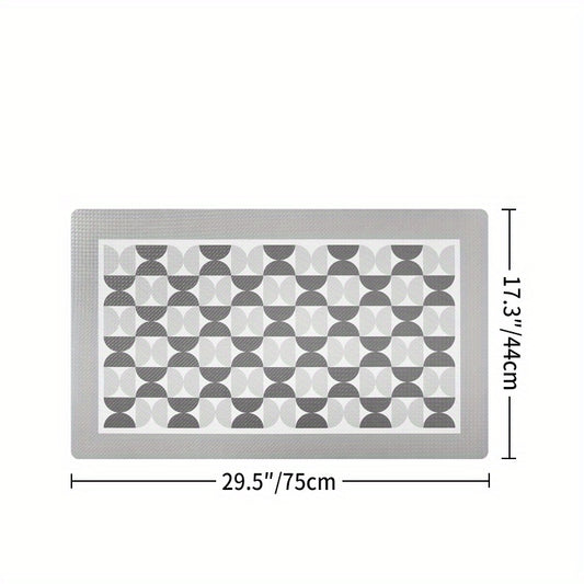 Plaid Kitchen Rug with Non Slip Grip and Memory Foam Cushioning
