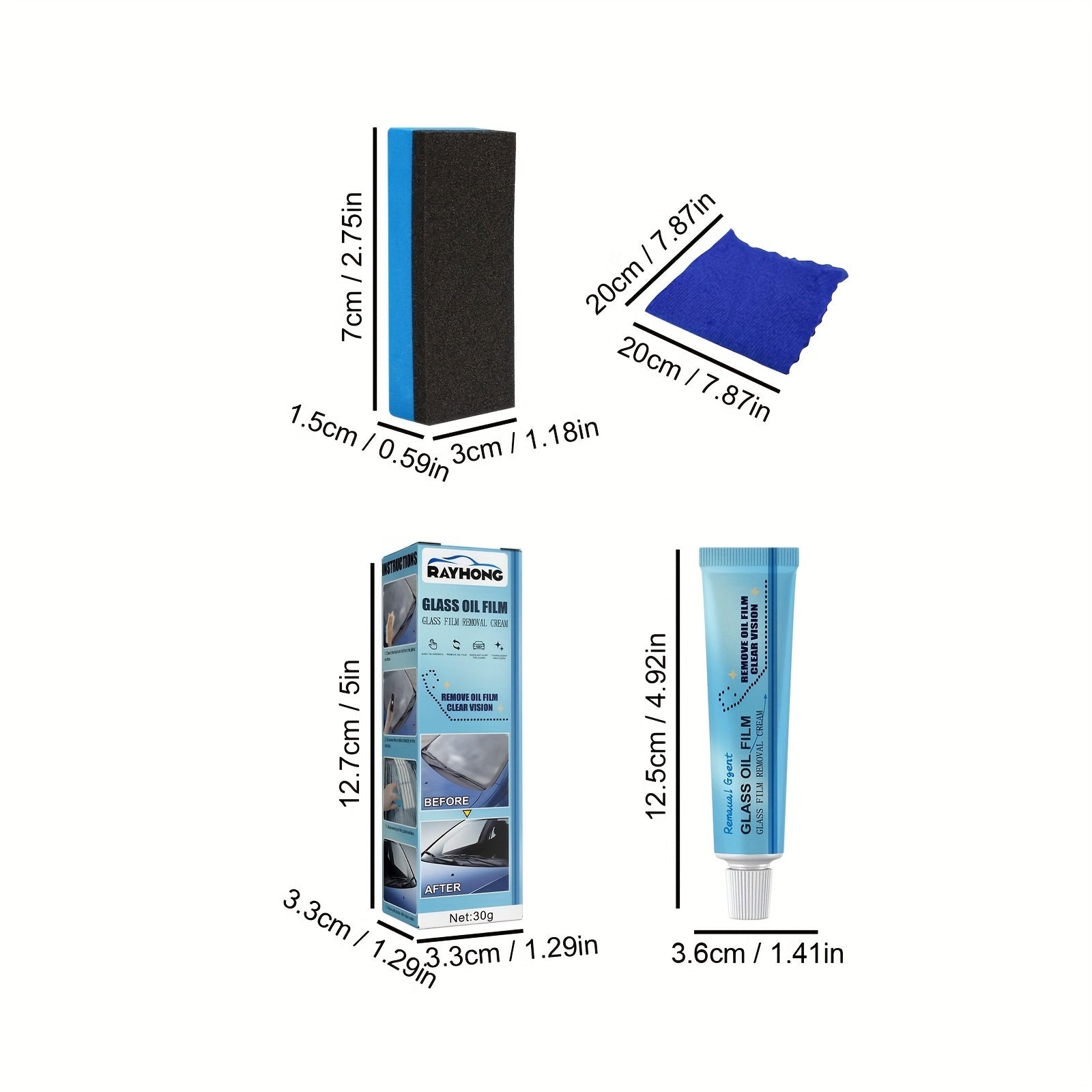 Quickly Remove Film from RV Windshield with Rainproof Glass Cleaner