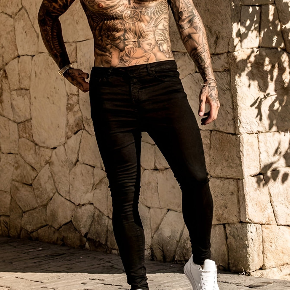 Slim Fit Jeans Men's Casual Street Style Denim Pants