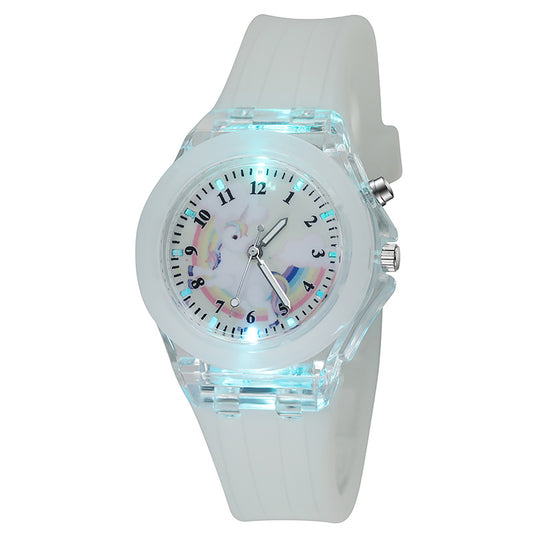 Girls Unicorn Quartz Watch With Silicone Band Gift For Kids