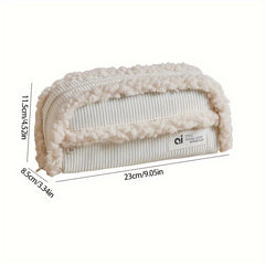 Fluffy Winter Pen Bag Large Capacity