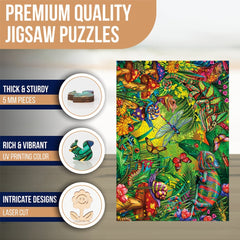 Chameleon Wooden Jigsaw Puzzle for Adults