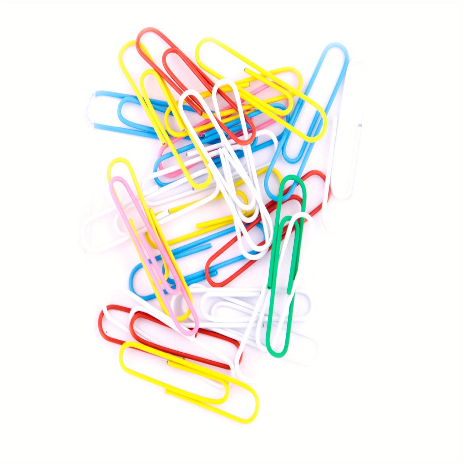50mm Coated Paper Clips Assorted Colors - Pack of 25