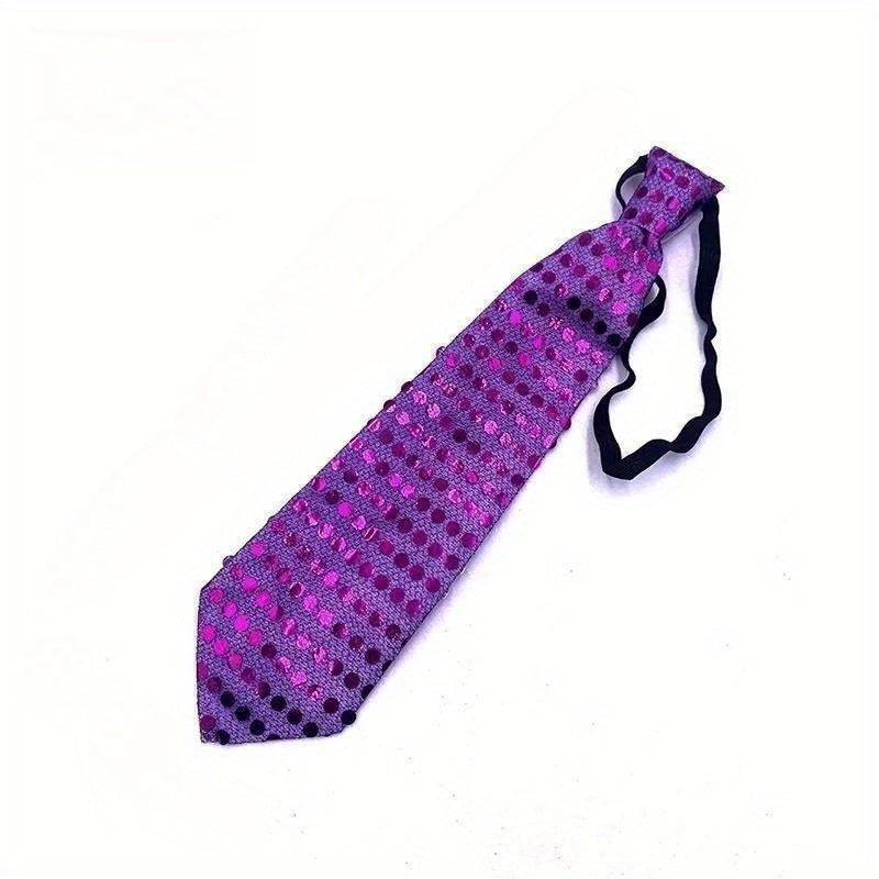 LED Tie Children's Bright Glow Tie Sequin Flash Tie for Parties Carnivals