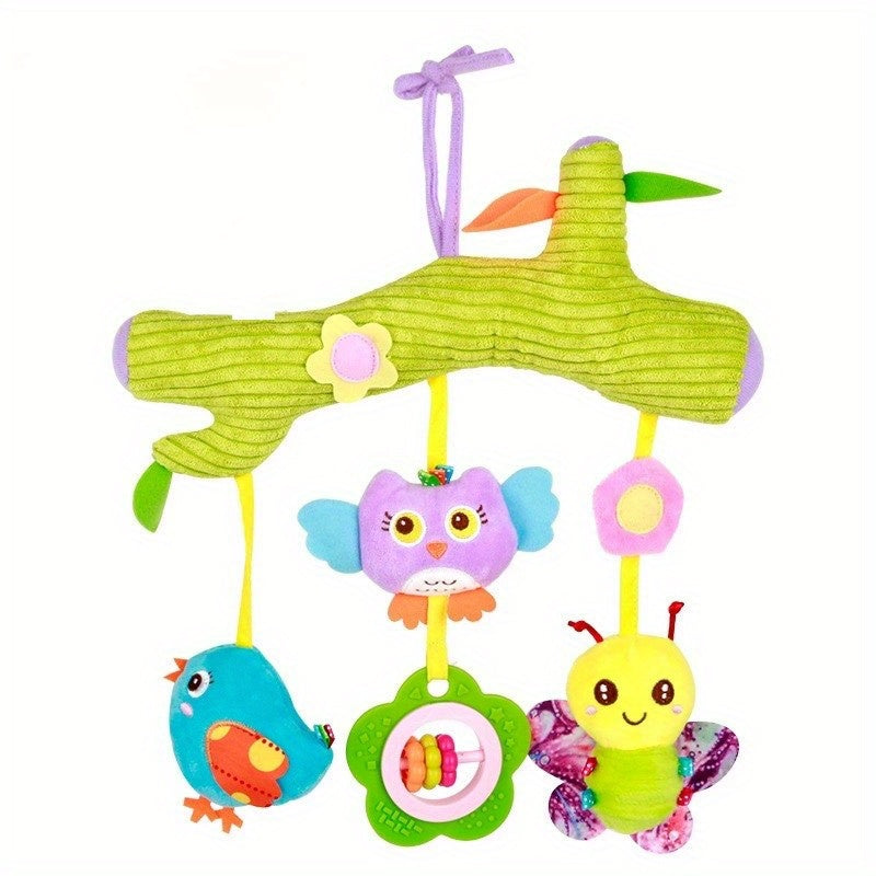 0-1 Years Old Baby Bed Bell Rattle Mirror Car Pendant