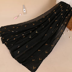 Women's Reindeer Shawl Scarf Warm Solid Accessories