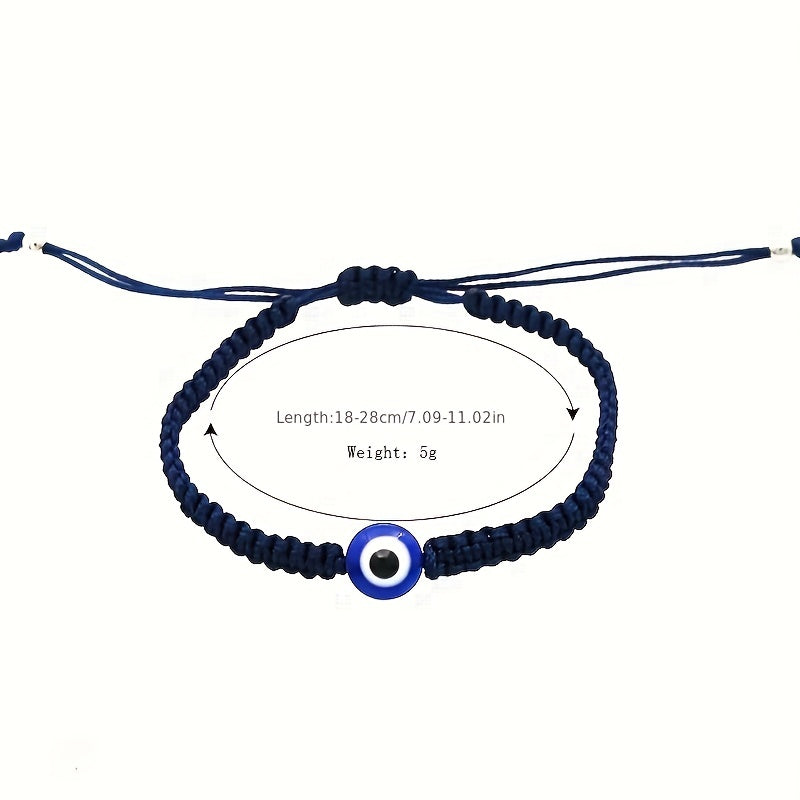 Evil Eye Charm Red Rope Adjustable Bracelet Unisex Hand Decoration