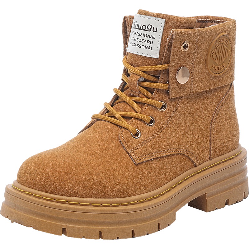 Platform Lace Up Combat Boots Zipper Women's Footwear