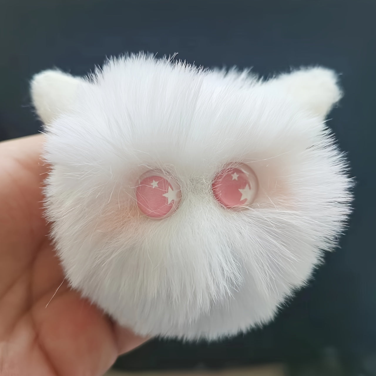 Blush Cat Ball Plush Doll Pendant Keychain