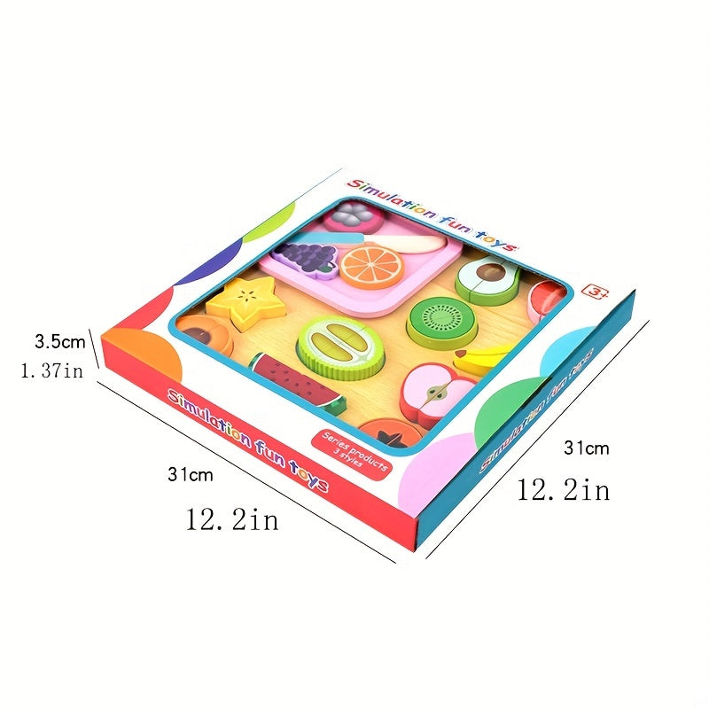 Baby Wooden Building Blocks Fruit Vegetable Cognition Puzzle Toys