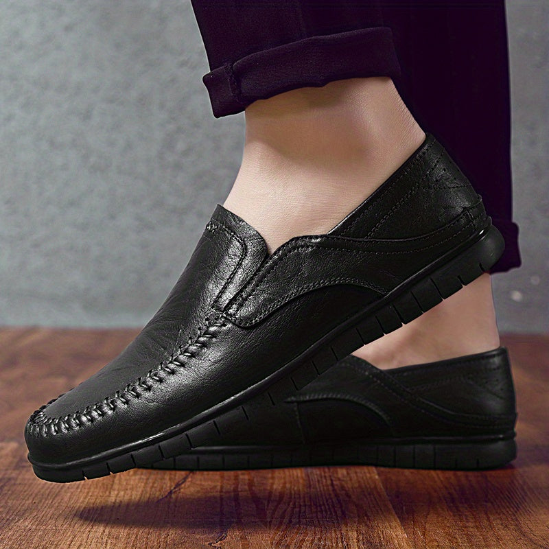 Men's Leather Loafer Shoes Slip-On Casual Walking Shoes