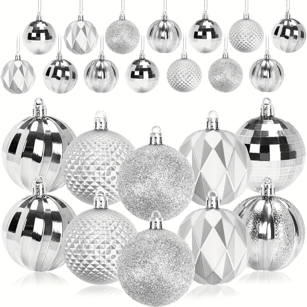 12pcs Large Christmas Balls Shatterproof Ornaments Xmas Tree Decorations