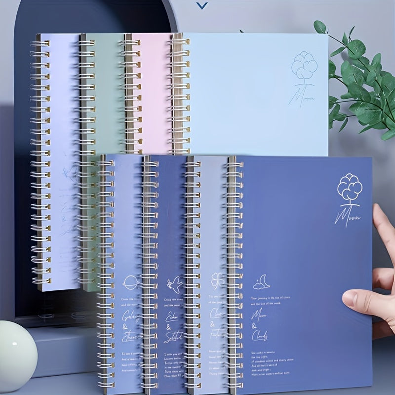 4pcs set A5 Coil Notebook Thickened Notepad Journal Spiral Coil Notebook