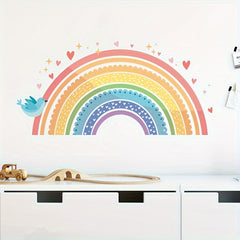 Cartoon Rainbow Lace Wall Sticker Bedroom Decorative Self-adhesive Removable