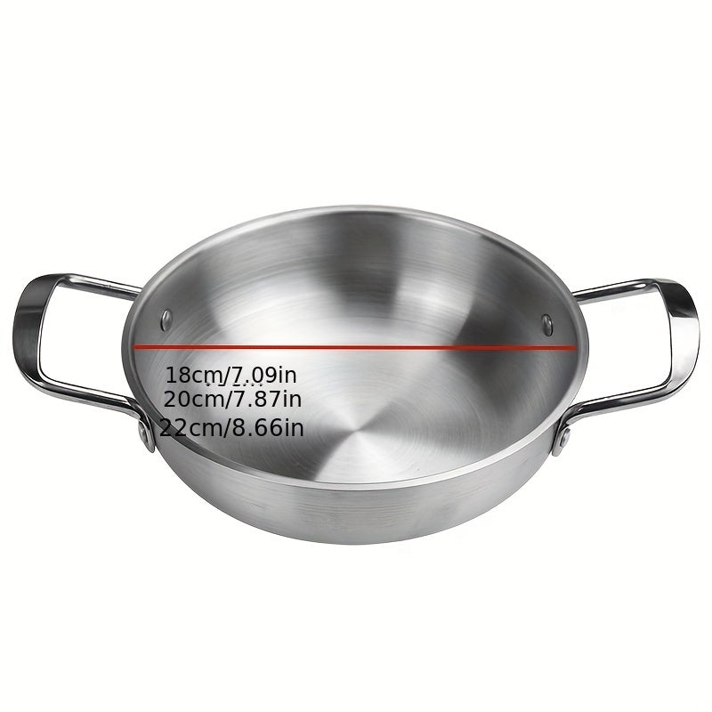 Stainless Steel Noodle Pot for Seafood & Hot Pot, 2 Ear Soup Pot